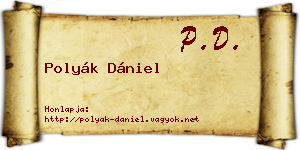 Polyák Dániel névjegykártya